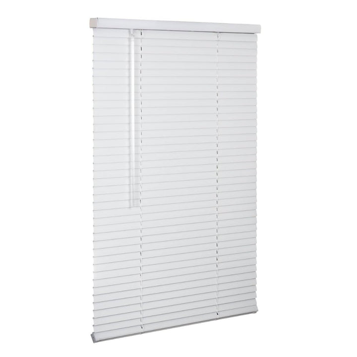 LOTUS & WINDOWARE Cordless 1" Aluminum Mini Blind 63" Wide x 72" Long White White - 63" W x 72" L