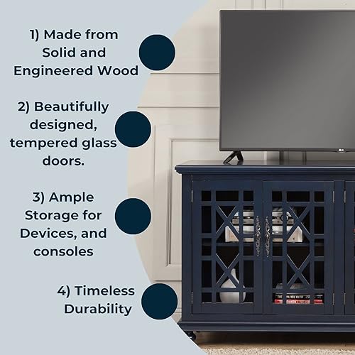 Martin Svensson Home Avalon 63" TV Stand W x 35" H Catalina Blue - Diamond Home USA