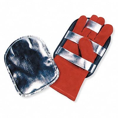 Glove Protector Aluminized Outer Shell Felt Lined Leather Straps