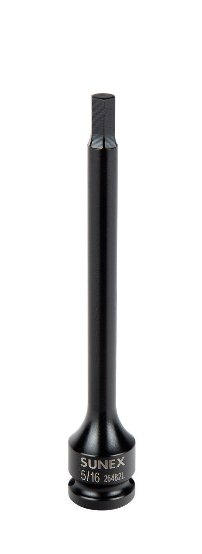 Sunex 26482L 1/2" Dr 5/16" Hex Impact Socket 6"