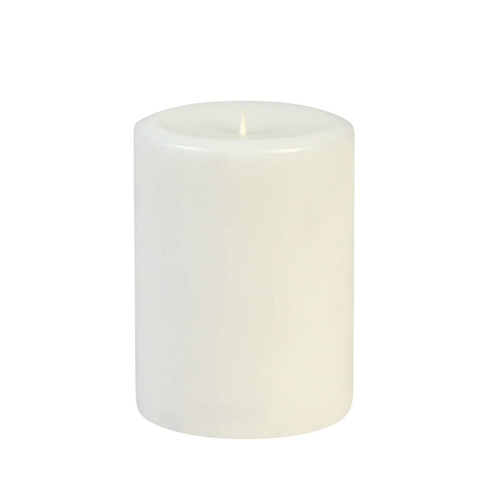 4 X 6 Inch White Pillar Candle Wax Handmade - Diamond Home USA