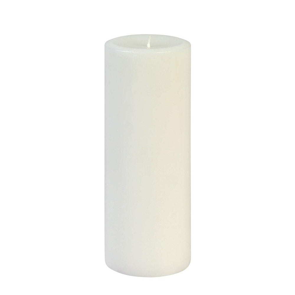 3 X 8 Inch White Pillar Candles Set of 4 Wax Handmade - Diamond Home USA