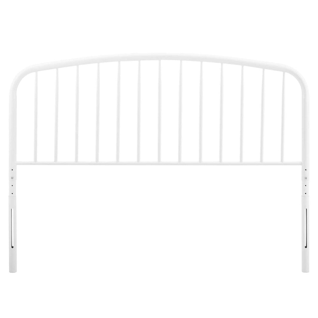 Modway MOD-6150-WHI Nova Queen Metal Headboard White - Diamond Home USA