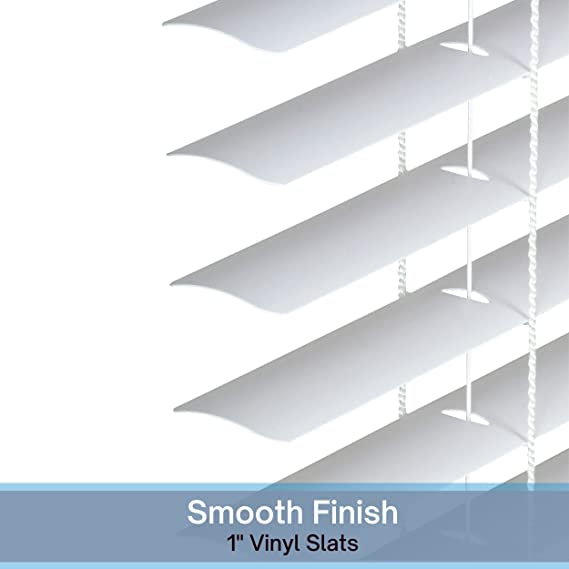 1" Cordless Vinyl Mini Blind - White