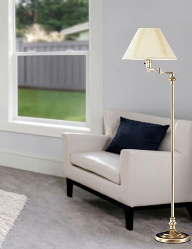 Cal Lighting BO-314-AB Transitional Swing Arm Floor Lamp Antique Bronze - Diamond Home USA