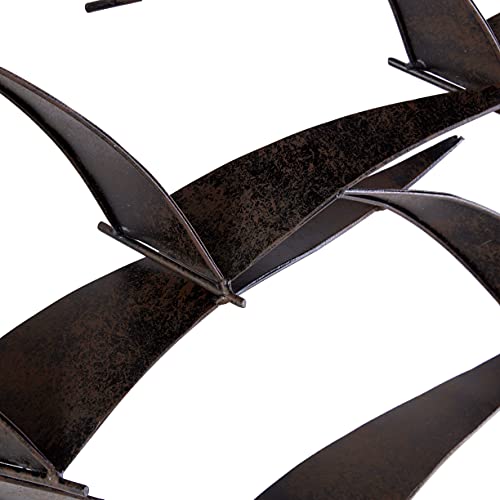 Urban Designs Handcrafted Flock of Birds Metal Wall Art Brown Large - Diamond Home USA