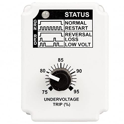 Macromatic Phase Monitor Relay 480VAC Input Voltage Contact Form: SPDT Base - Diamond Home USA