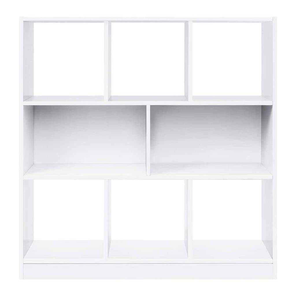Bookcase Freestanding Bookshelf with Open Shelves .4 X 11 39.4 Inches White - Diamond Home USA