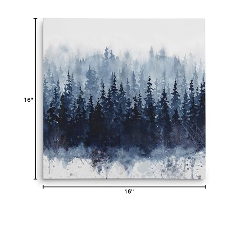 Wexford Home Indigo Forest Gallery Wrapped Canvas Wall Art 16x16 - Diamond Home USA