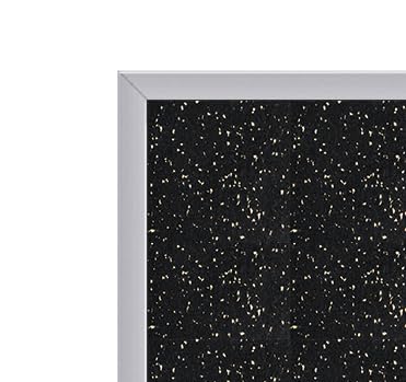 Ghent Bulletin Board Recycled Rubber Aluminum Frame 24" x 36" Tan Speckled - - Diamond Home USA