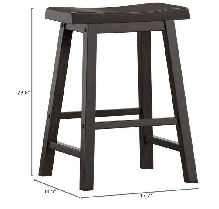 Inspire Q Salvador II Counter Backless Stools (Set of 2) by Classic Black - Diamond Home USA