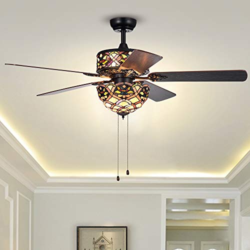 Warehouse of Tiffany CFL-8280BL Ceiling Fan 52" - Diamond Home USA