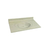 Translid 1409-7622 31-in x 22-in Cultured Marble Bathrm Vanity Tp in White White on Bone