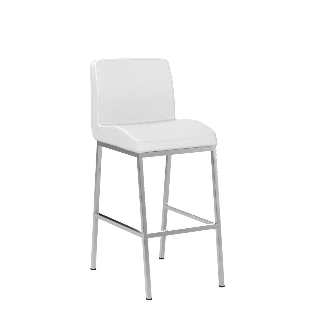 Christopher Knight Home Vasos Leather Barstools 2-Pcs Set White - Diamond Home USA