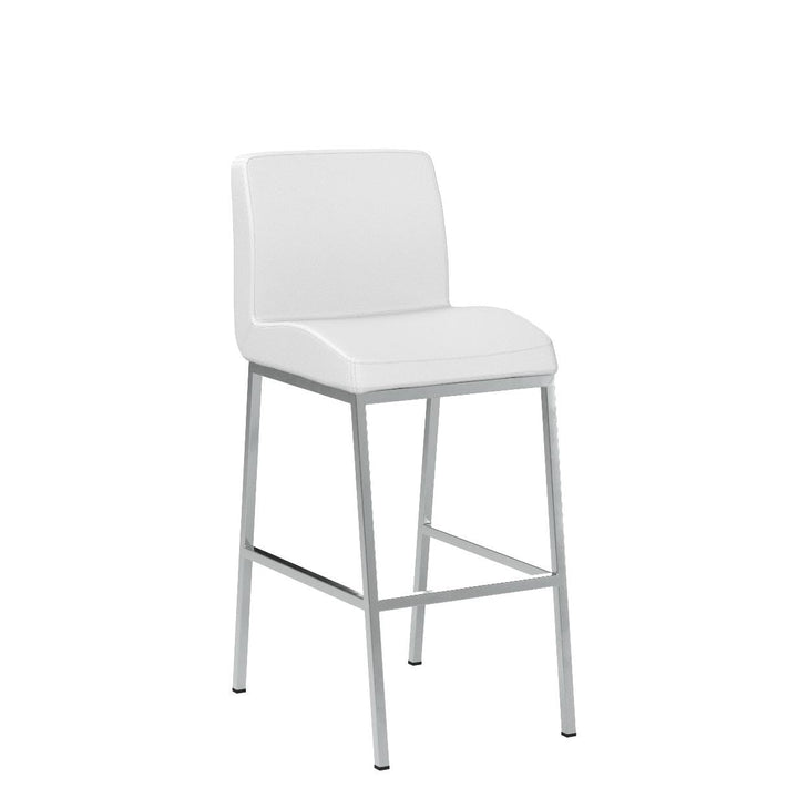 Christopher Knight Home Vasos Leather Barstools 2-Pcs Set White - Diamond Home USA