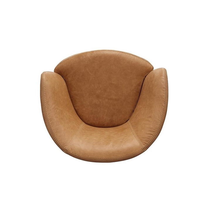 Parker Living Barolo - Vintage Saddle All Italian Leather Swivel Club Chair - Diamond Home USA