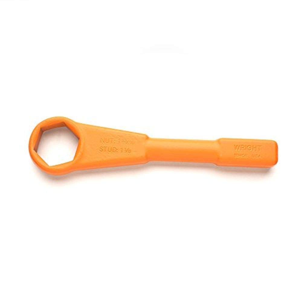Wright Tool 18H58 6 Point Straight Handle Striking ace Box Wrench with Orange