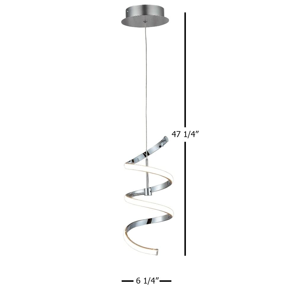 1 Light Geometric Led Chrome Modern Contemporary Metal - Diamond Home USA