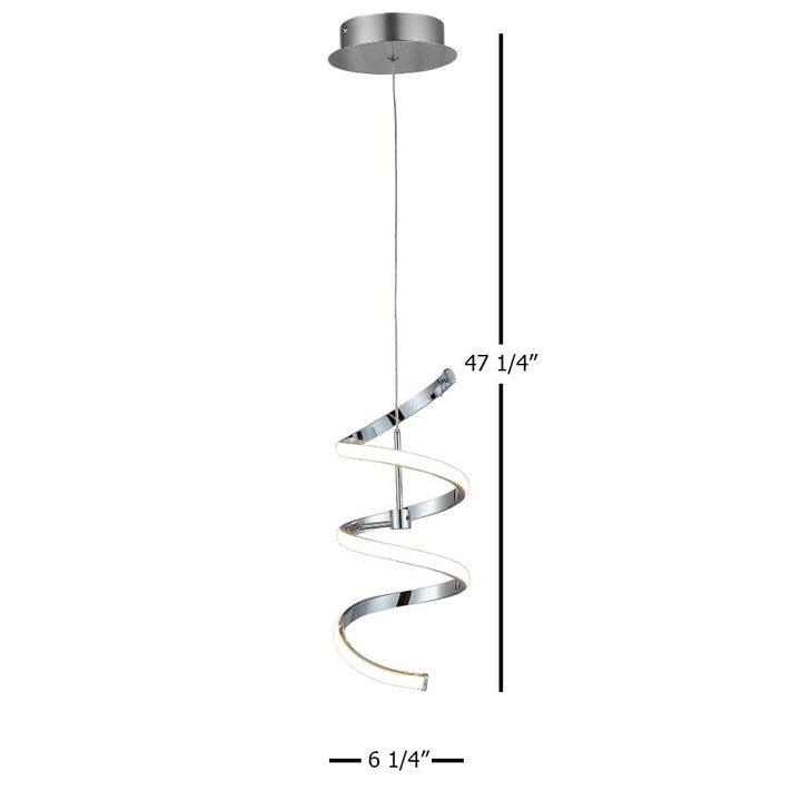 1 Light Geometric Led Chrome Modern Contemporary Metal - Diamond Home USA