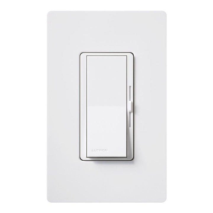 Lutron DVSTV-WH Diva 8 Amp 3-Way/Single-Pole 0-10V Dimmer no Neutral Required - Diamond Home USA