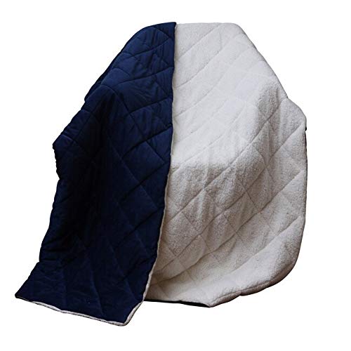 Cozy Soft Quilted Fleece-Like Throw Blue Solid Color Victorian Fleece Microfiber
