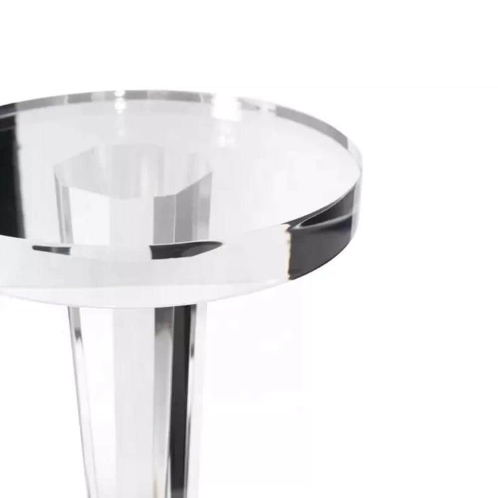 Acrylic Side Table Clear Mid-Century Modern - Diamond Home USA