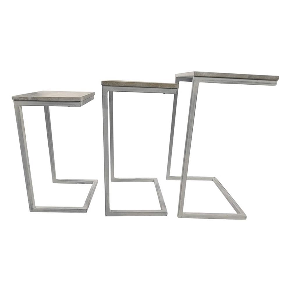 Carolina Classic Addison Nesting Table Set in Whitewash - Diamond Home USA