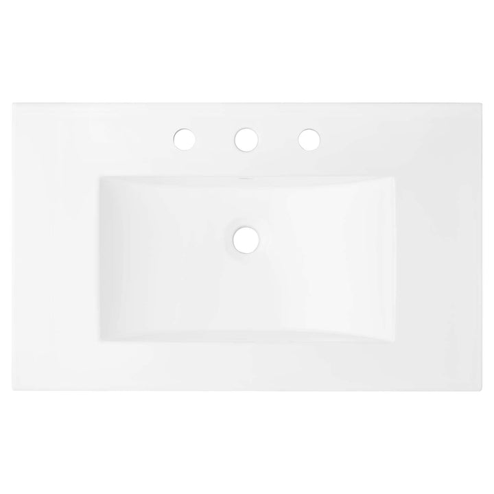Modway EEI-4837-WHI Cayman 30" Bathroom Sink White - Diamond Home USA