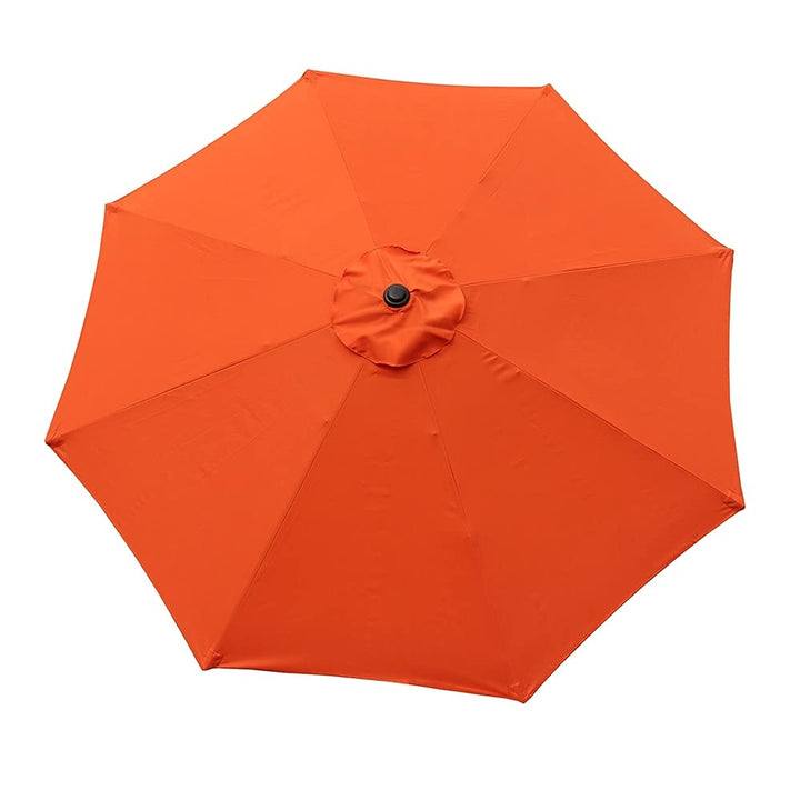 Furniture 9 Ft Orange Patio Umbrella With Tilt And Crank Solid Classic Modern - Diamond Home USA