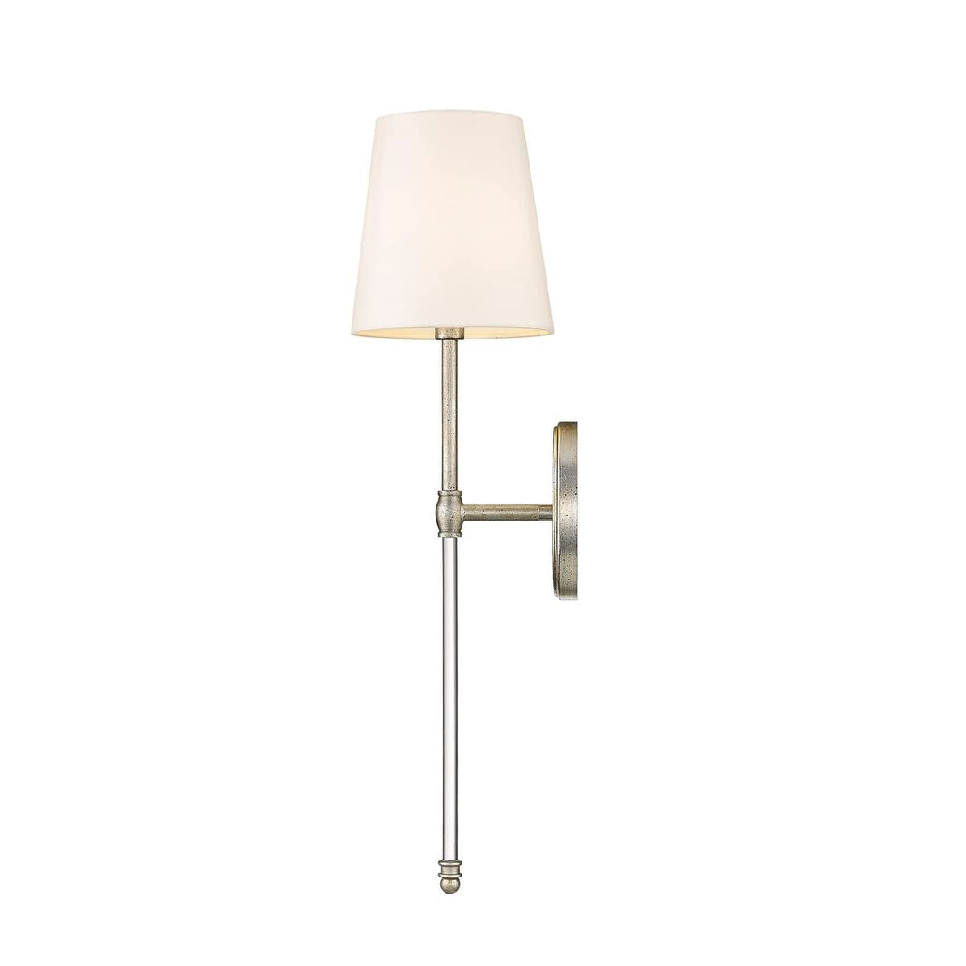 1 Light Wall Sconce with White Shade in Champagne Gold llic Shabby Chic - Diamond Home USA