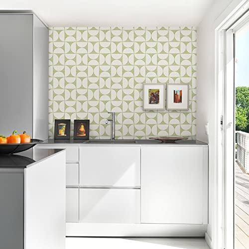 Green Geometric Grasscloth Wallpaper 20.5in X Abstract Modern Contemporary Paper - Diamond Home USA