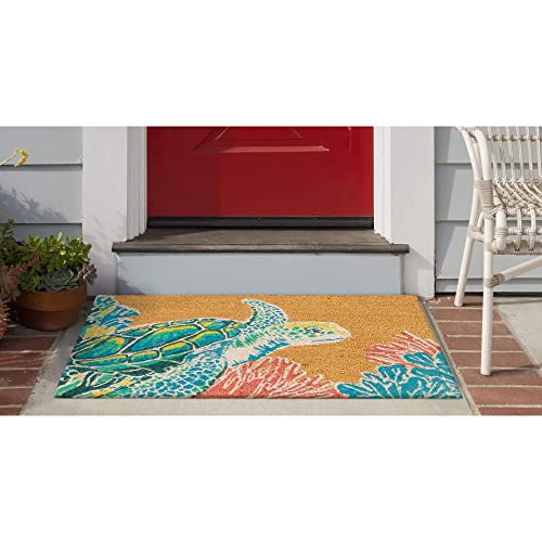 Liora Manne atura Doormat on-Slip atural Fiber Outdoor Mat-Animal Seaturtle - Diamond Home USA