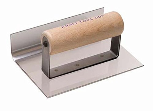 Kraft Tool CF250 1-Inch Radius Inside Curb and Sidewalk Tool 6 x 6-Inch