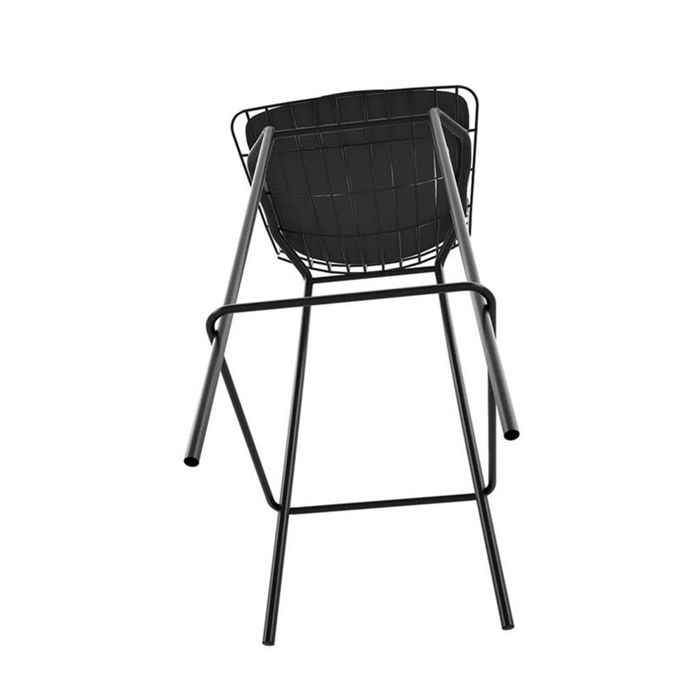 Manhattan Comfort Madeline 41.73" Barstool with Seat Cushion in Black - Diamond Home USA