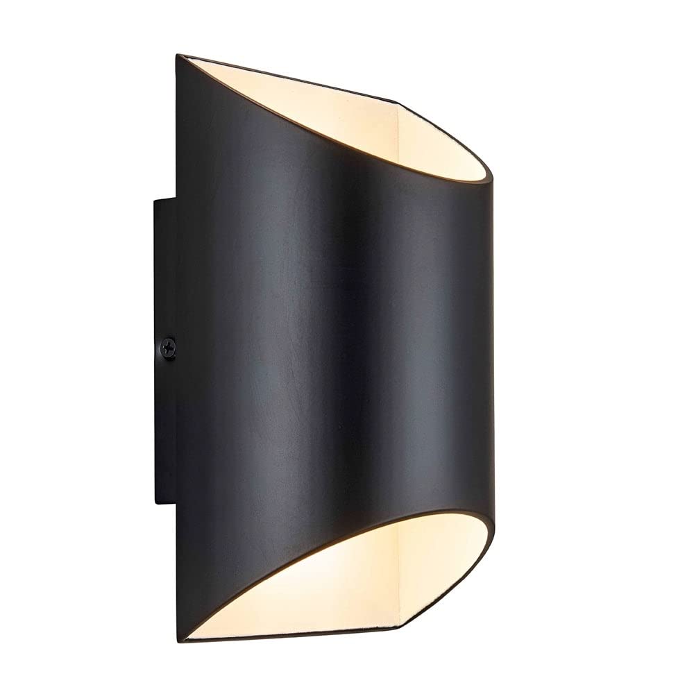 Black Led Outdoor Wall Cylinder Light Modern Contemporary Metal - Diamond Home USA
