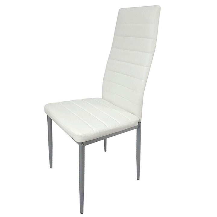 16.5" 4pcs High Grade PVC Leather Comfortable Chairs White Modern Contemporary - Diamond Home USA