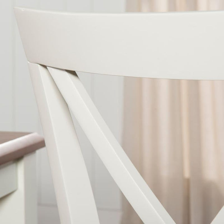 Powell Jane White Cushioned Dining Chair (Set of 2) Beige - Diamond Home USA
