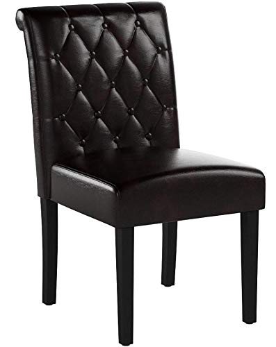 Christopher Knight Home Palermo Leather Tufted Dining Chairs Brown(pack of 2) - Diamond Home USA