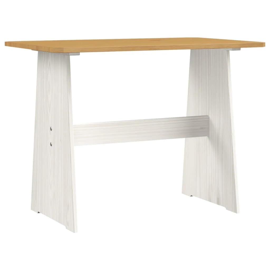 Urban Home Furniture Chapman Natural/White Bench Dining Breakfast Set