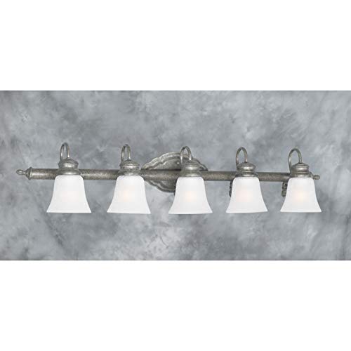 Forte Lighting 5018-05 5 Light 40" Wide Bathroom Fixture from the Bath Collectio - Diamond Home USA