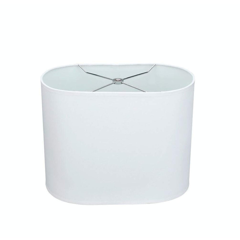 Oval Hardback Shaped Spider Construction Lamp Shade In Off/White (8" + 13 - Diamond Home USA