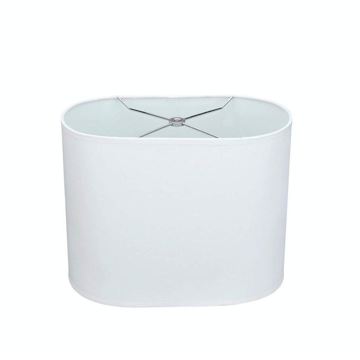 Oval Hardback Shaped Spider Construction Lamp Shade In Off/White (8" + 13 - Diamond Home USA