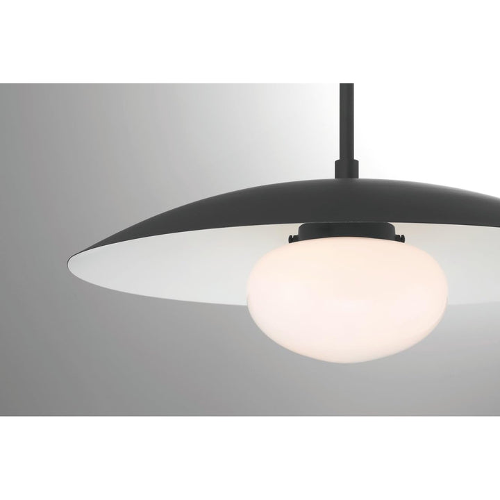 Modern Disc Matte Black 18" Ceiling Light 18'' D Inch W 6.5'' H Contemporary - Diamond Home USA
