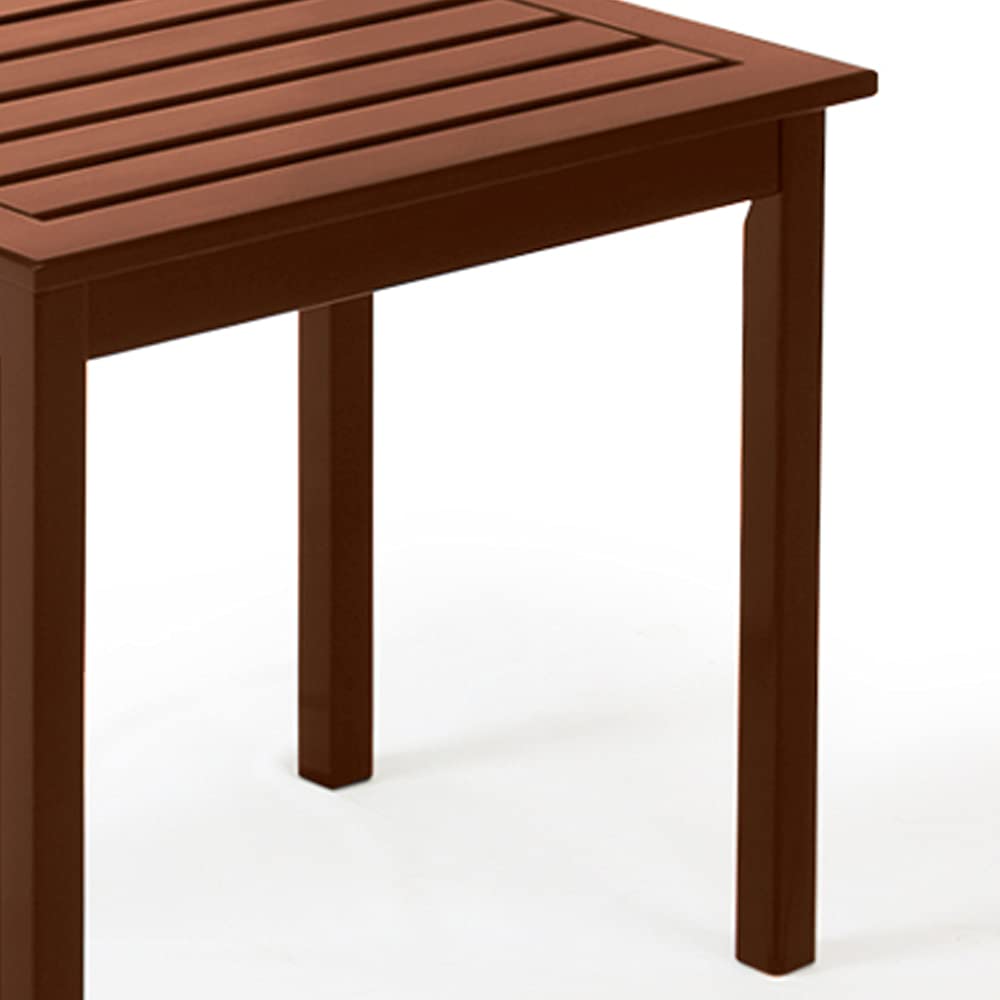 Cambridge Casual Solid Wood Bentley Patio Side Table Rectangular Black - Diamond Home USA