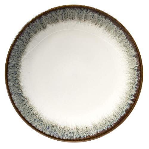 16 Piece Dinnerware Set ervice for 4 Brown White olid Casual Round Microwave - Diamond Home USA