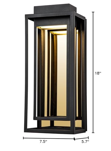 Modern Outdoor Led Wall Sconce Black Contemporary - Diamond Home USA