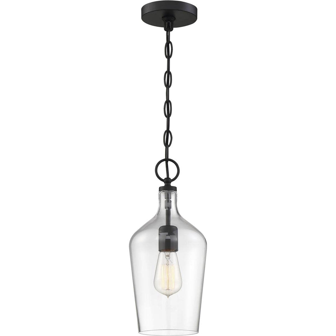NUVO 60/6749 Hartley 1 Light Pendant Fixture Matte Black