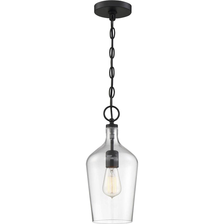 NUVO 60/6749 Hartley 1 Light Pendant Fixture Matte Black
