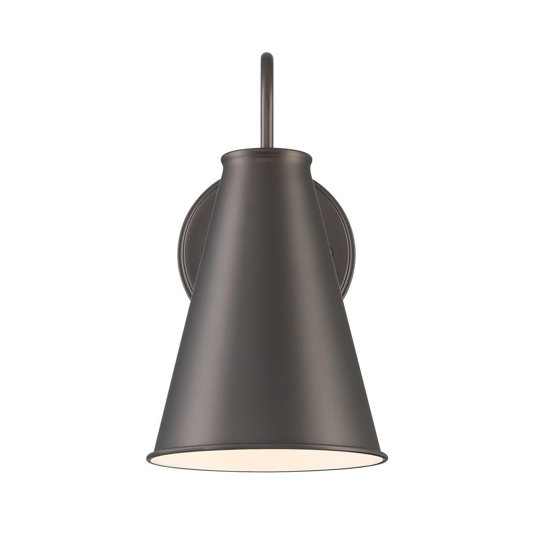 Tapered Metal 7" Dome Dark Bronze Wall Sconce Light 9.5'' D X 7'' W 12.5'' H - Diamond Home USA