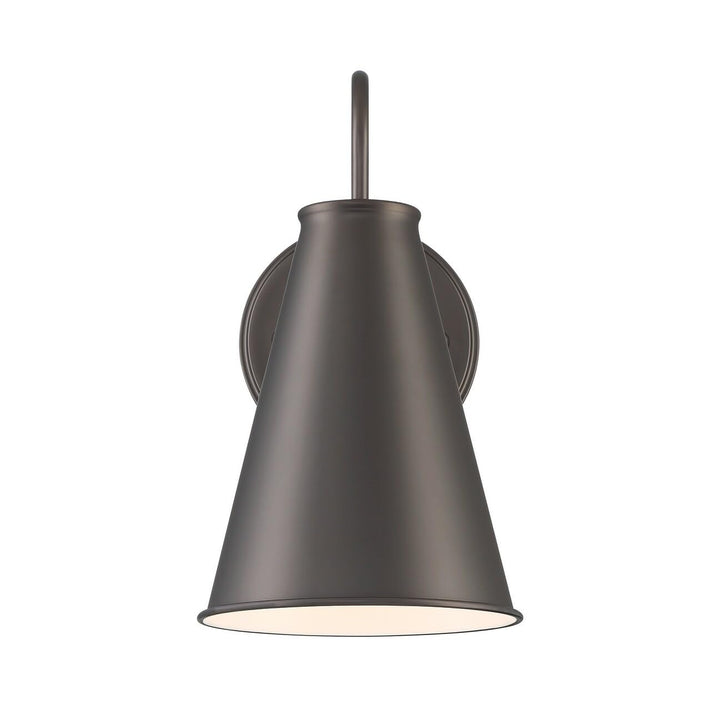 Tapered Metal 7" Dome Dark Bronze Wall Sconce Light 9.5'' D X 7'' W 12.5'' H - Diamond Home USA